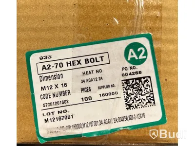 2 st. förp. Sexkantsskruv 100-pack A2-70 Hex Bolt