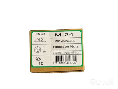 2 st. förp. Mutter Hexagon Nuts M24, Arvid Nilsson