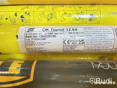 Parti med Tigsvetstråd, tigrod och elektroder, olika märken