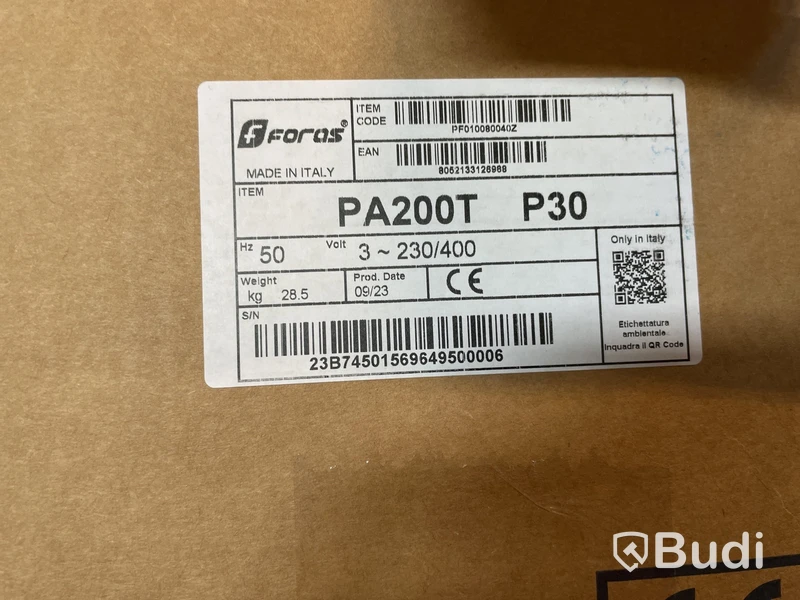 Pump PA200T M. Ejektor 400V, Foras