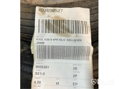5 st. Hjul Nållager, 4.00-8 4PR silv.