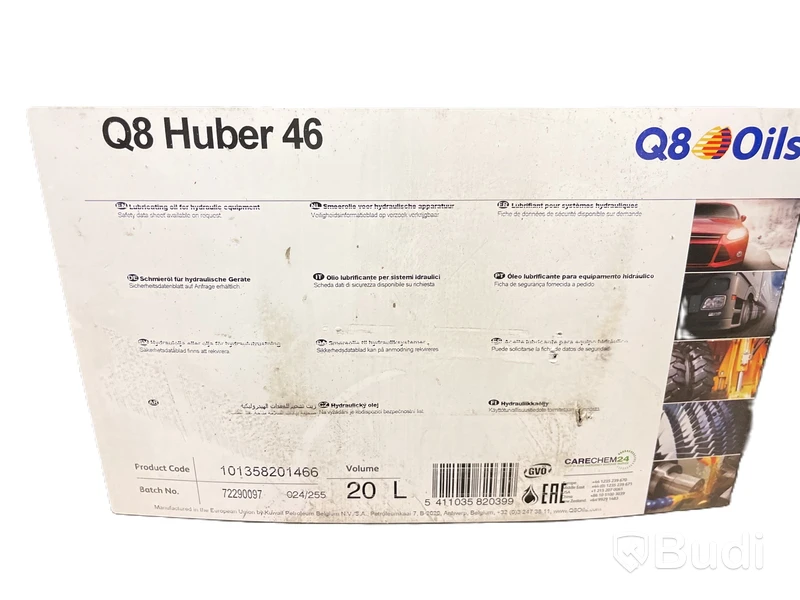 4 st. 20-liters dunkar med hydraulolja och transmissionsolja