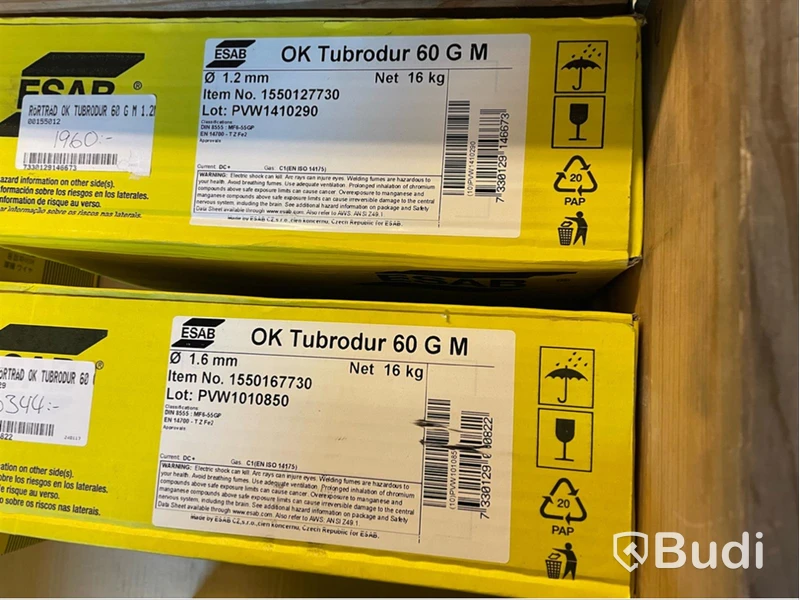2 st. Rörtråd Esab, Ok Tubrodur 60 G M, olika storlekar