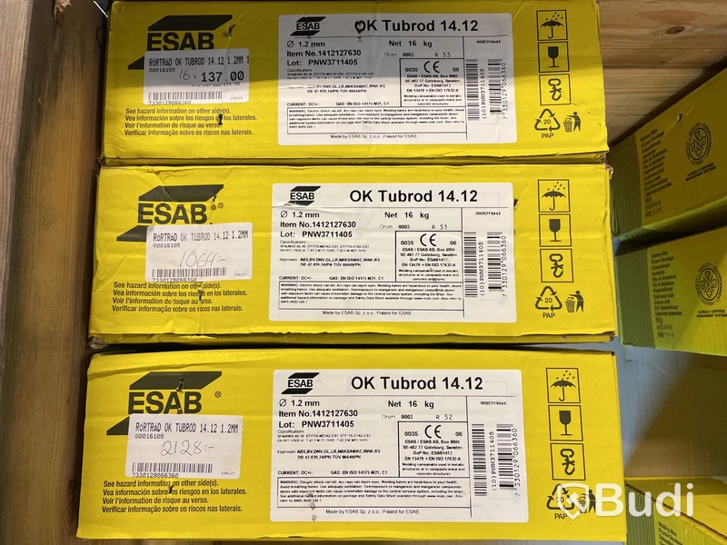 3 st. Rörtråd Esab, Ok Tubrod 14.12, 1,2mm