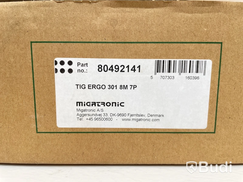 TIG Svetsslang Migatronic, TIG Ergo 301, 8.0m 7P