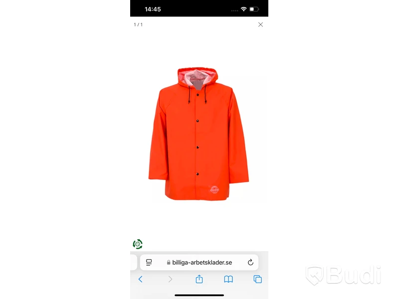 Regnjacka och regnbyxor Abeko, stl. XL, 123011 och 124011, orange