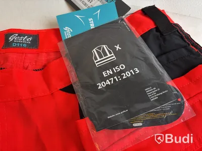 Hantverksbyxa Gesto Workwear, orange/svart, stl. D116