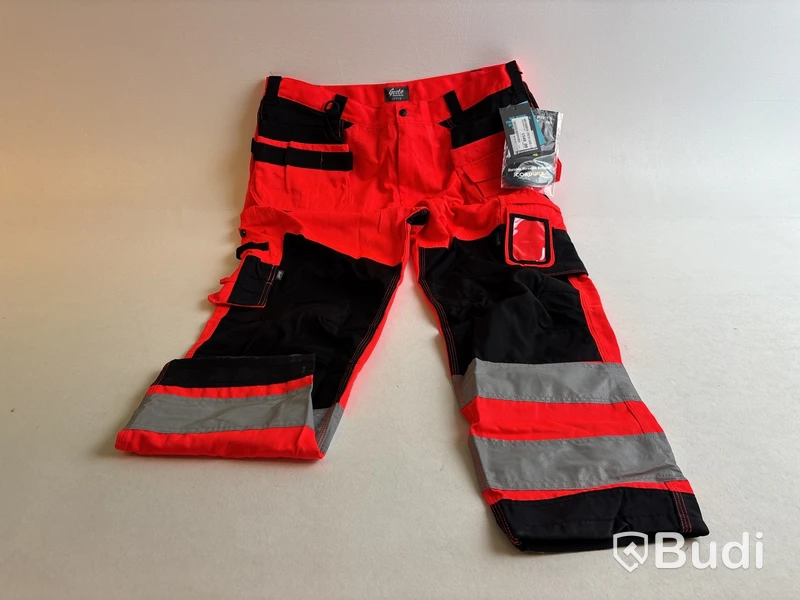 Hantverksbyxa Gesto Workwear, orange/svart, stl. D116