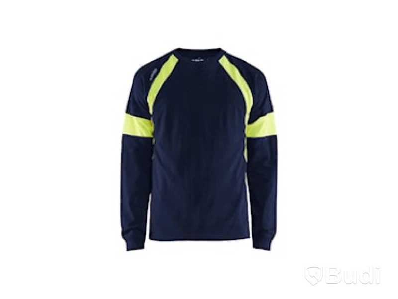 4 st. Långärmad T-shirts Blåkläder, 3520, stl. XS, marin/gul
