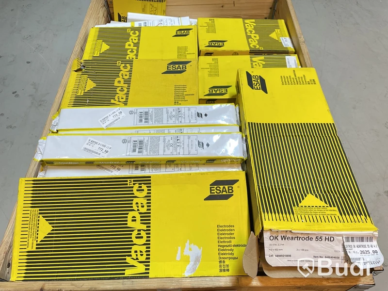 Parti med Elektroder, ESAB, olika sorter
