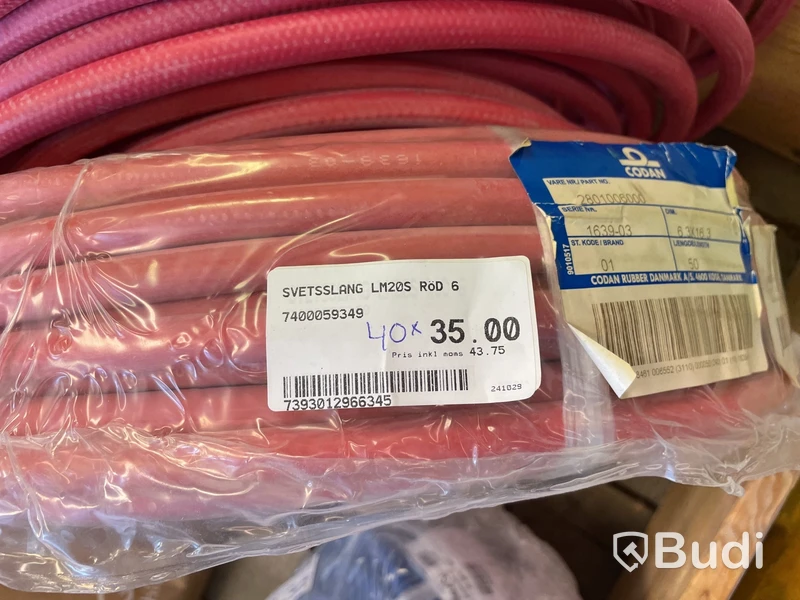 2 st. Svetsslang Lundgrens, LM20S RÖD 6