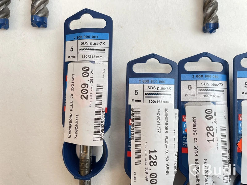 Parti med Hammarborr, Bosch, olika sorter