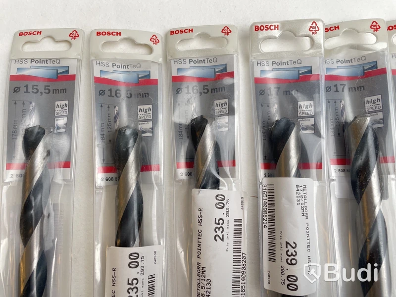 Parti med metallborr Bosch, HSS-R, olika storlekar