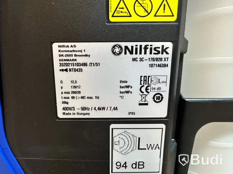 Högtryckstvätt Nilfisk, MC 3C-170/820 XT