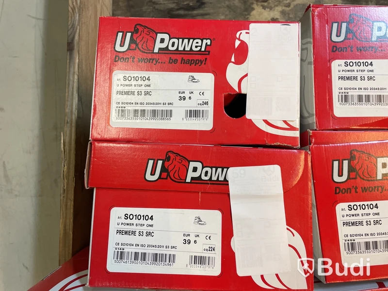 Parti med Skydds- och arbetsskor, U-power, 12 par, stl. 39
