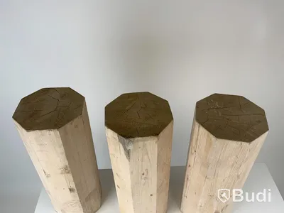3x Träklossar