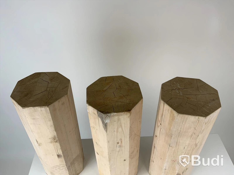 3x Träklossar