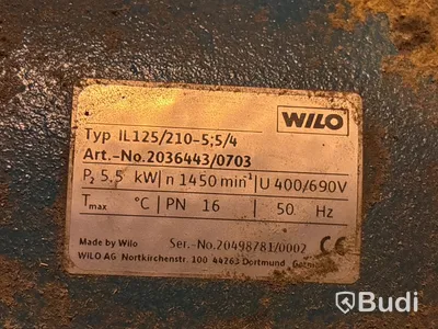 Vattenpump Wilo IL125/210-5;5/4