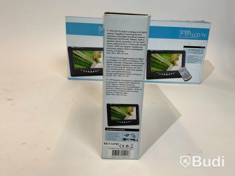 3x Portabel 7” LCD TV