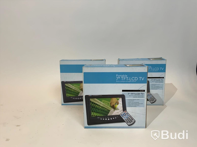 3x Portabel 7” LCD TV