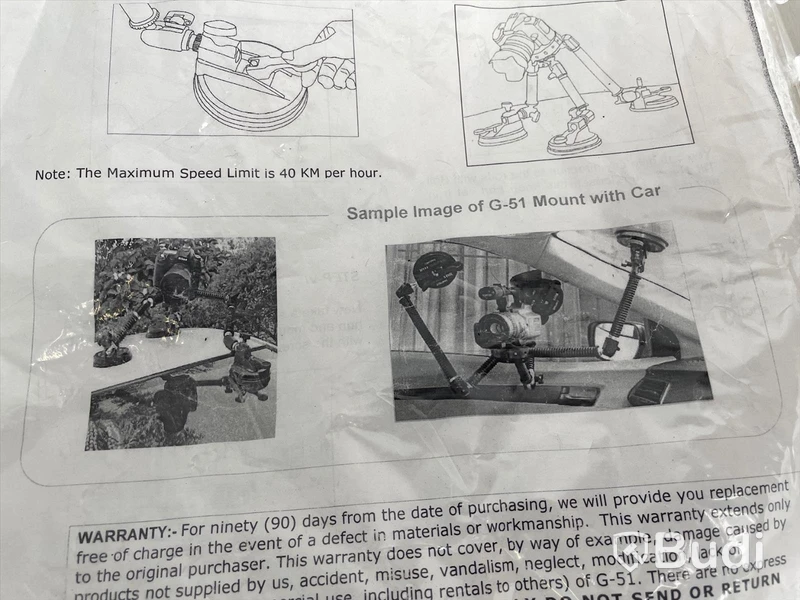 Cam-tree Griper sugproppskit för montering av kamera på t.ex. Fordon