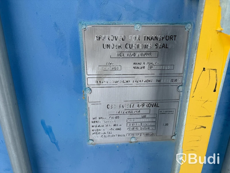 Container, 20 fot inklusive innehåll