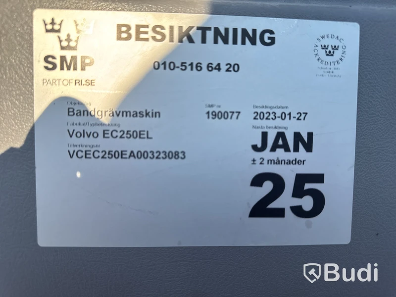 Bandgrävmaskin Volvo EC250EL 6415h -19