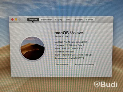 13” Apple MacBook Pro (i5 2,5 GHz, mid 2012)