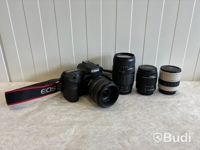 Digital systemkamera Canon EPS 50D med 4 st objektiv