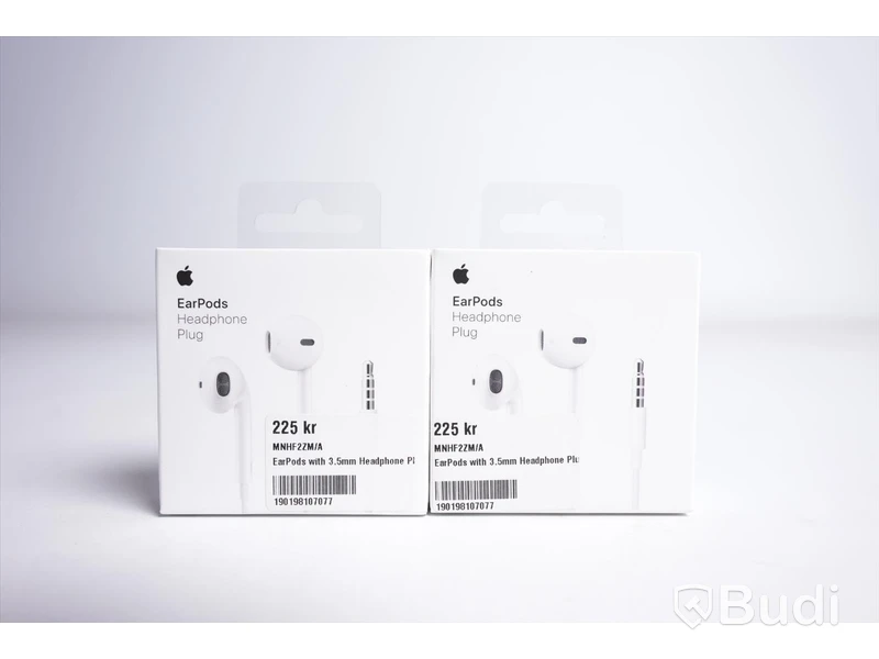 Hörlurar 2st - Apple EarPods (Headphone Plug). Ny, Obruten förpackning.