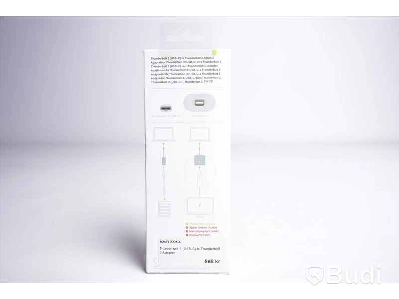 Adapter - Apple Thunderbolt 3 (USB-C) to Thunderbolt 2. Ny, Obruten förpackning.