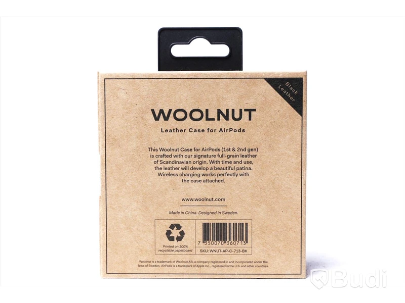 Skydd till Airpods 4st - Woolnut Leather Case for Airpods 1st & 2nd gen. Ny, Obruten förpackning.