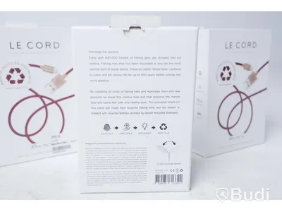 Lightning kablar 15st - Le Cord 2m. Nypris 285kr/st