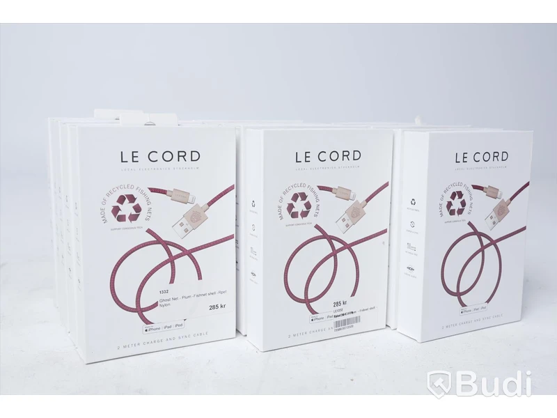 Lightning kablar 15st - Le Cord 2m. Nypris 285kr/st