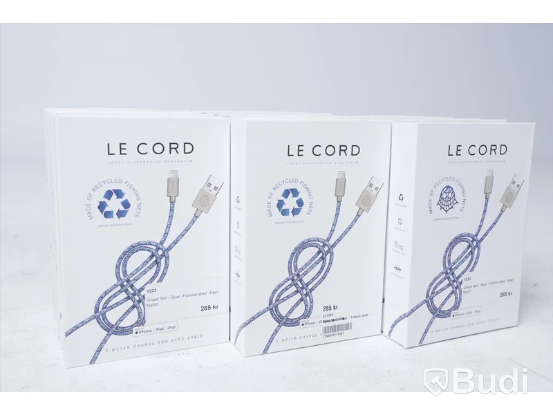 Lightning kablar 13st - Le Cord 2m. Nypris 285kr/st