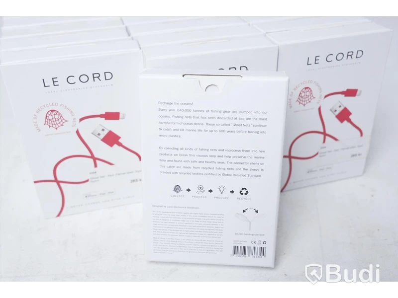Lightning kablar 18st - Le Cord 2m. Nypris 285kr/st