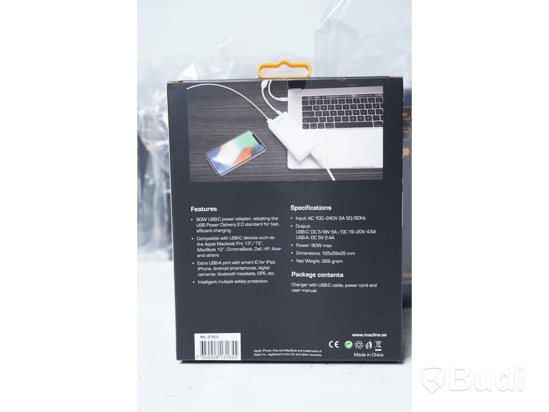 Laddare 8st - MacLine USB-C Charger 90W