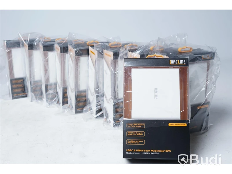 Laddare 10st - MacLine USB-C & USB-A 5-Port Multicharger 80W. Nypris 799kr/st