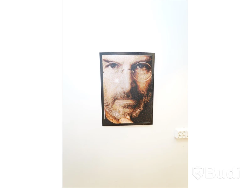 Steve Jobs Tavla gjord av plastpärlor ca 55x75cm