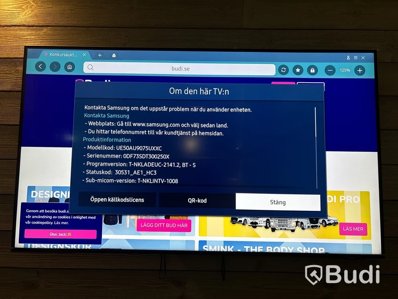 50” TV Samsung UE50AU9075UXXC