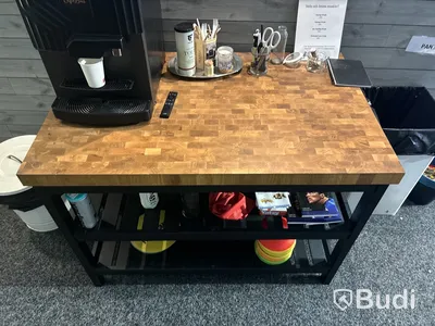 Bänk med ekskiva av ändträ 126x79x90 cm