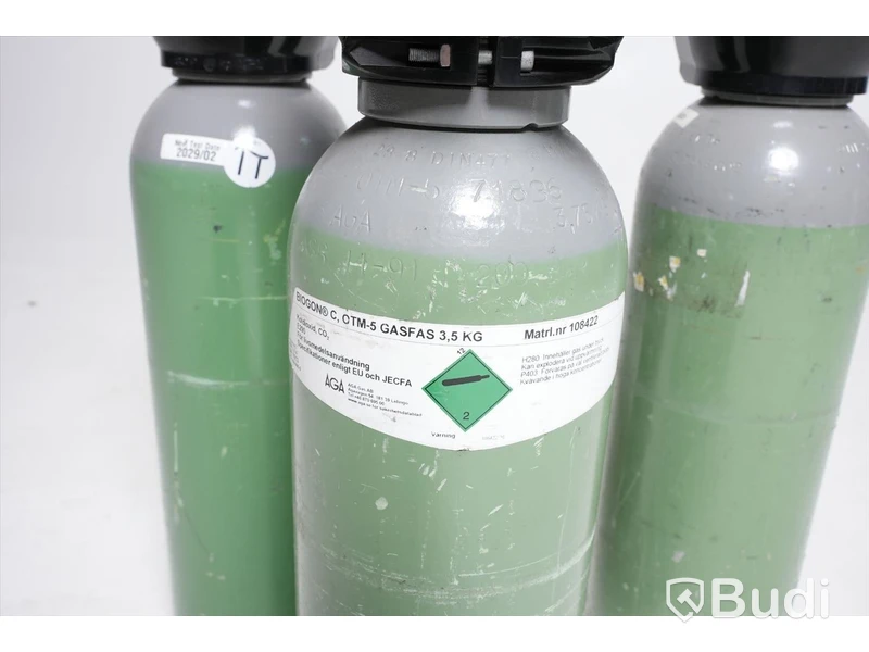 3 st tuber med koldioxid E290 - Biogon C, CTM-5, GASFAS 3,5 kg
