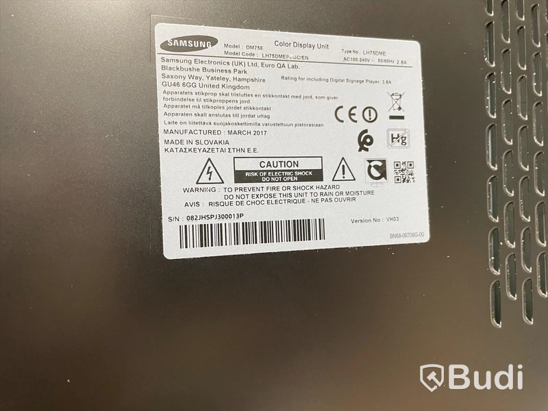 2 St 75” Samsung pro skärm med case