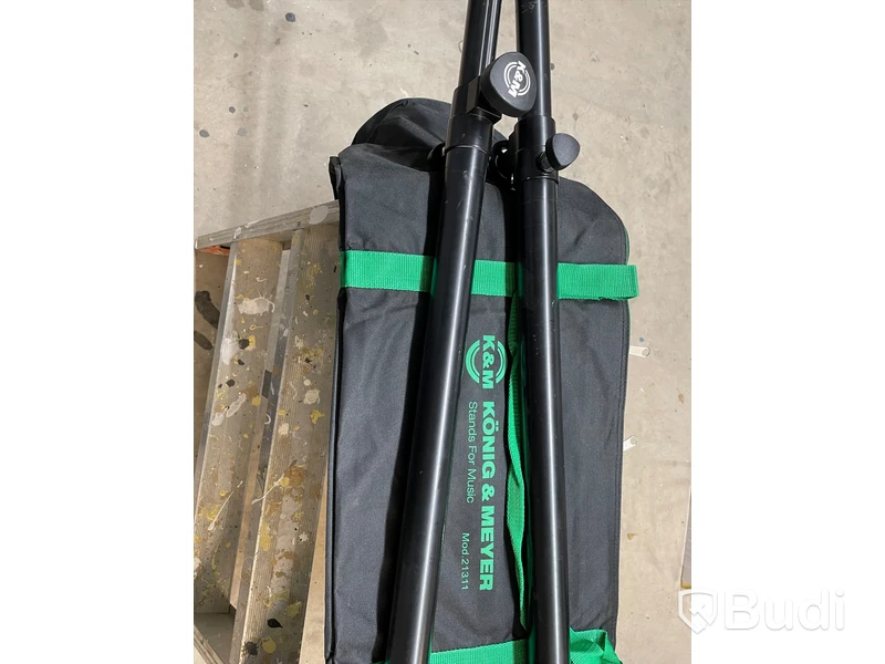 2 St K&M Högtalastativ med M20-35mm med bag