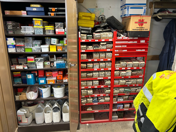 Förbrukningsmateriel, skåp m.m.