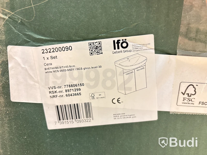 Kommodpaket IFÖ, Cera, vit