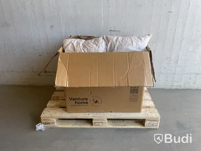 Loungeset Venture home, Messina, svart med beiga kuddar