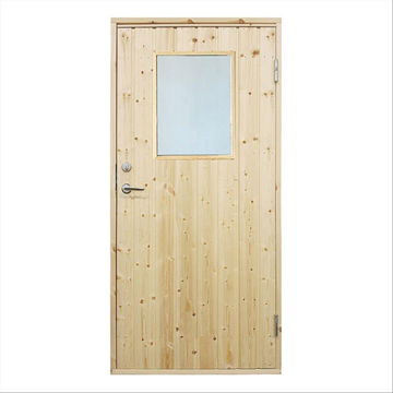 (NY) KALLFÖRRÅDSDÖRR VIBOSTUGAN 9X20 HÖGER RAK PANEL GLAS 10°