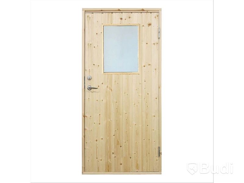 KALLFÖRRÅDSDÖRR VIBOSTUGAN 9X20 HÖGER RAK PANEL GLAS 10°