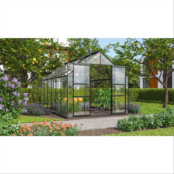(NY) Växthus Vitavia, Mars 9900, aluminium, härdat glas, svart, 9,9m²